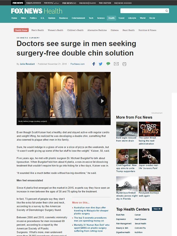 Doctors see surge in men seeking surgery-free double chin solution