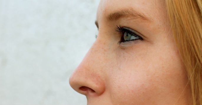 Rhinoplasty female patient model