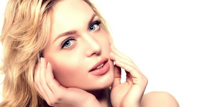 Beautiful facial implants female patient model