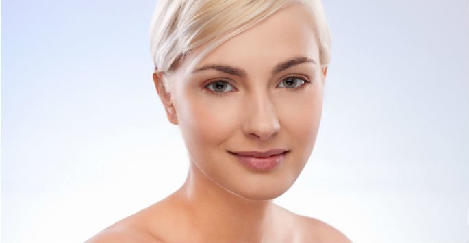 Facial Rejuvenation female patient model with no wrinkles