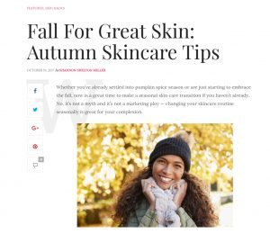Fall For Great Skin: Autumn Skincare Tips