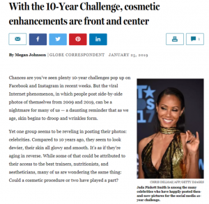 With the 10-Year Challenge, Cosmetic Enhancements are Front and center