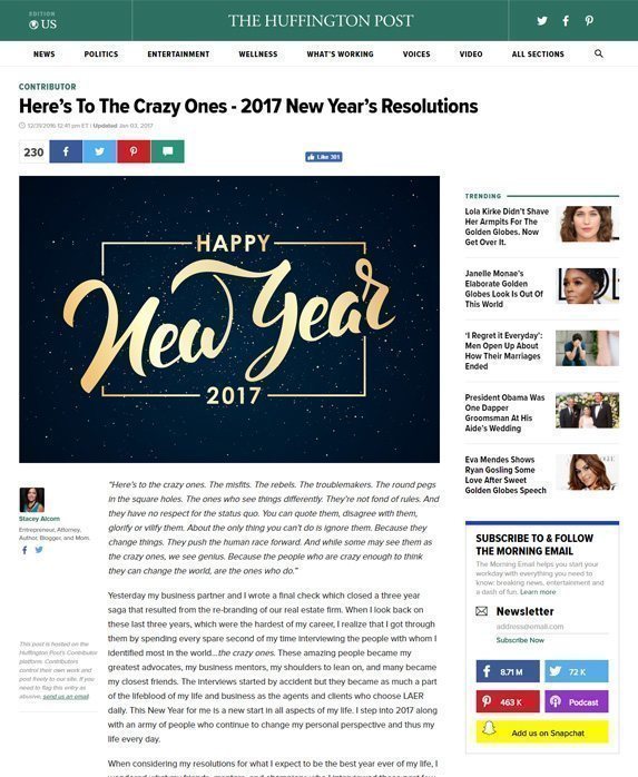 Here’s To The Crazy Ones – 2017 New Year’s Resolution