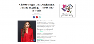 Chrissy Teigen Got Armpit Botox To Stop Sweating — Here’s How It Works